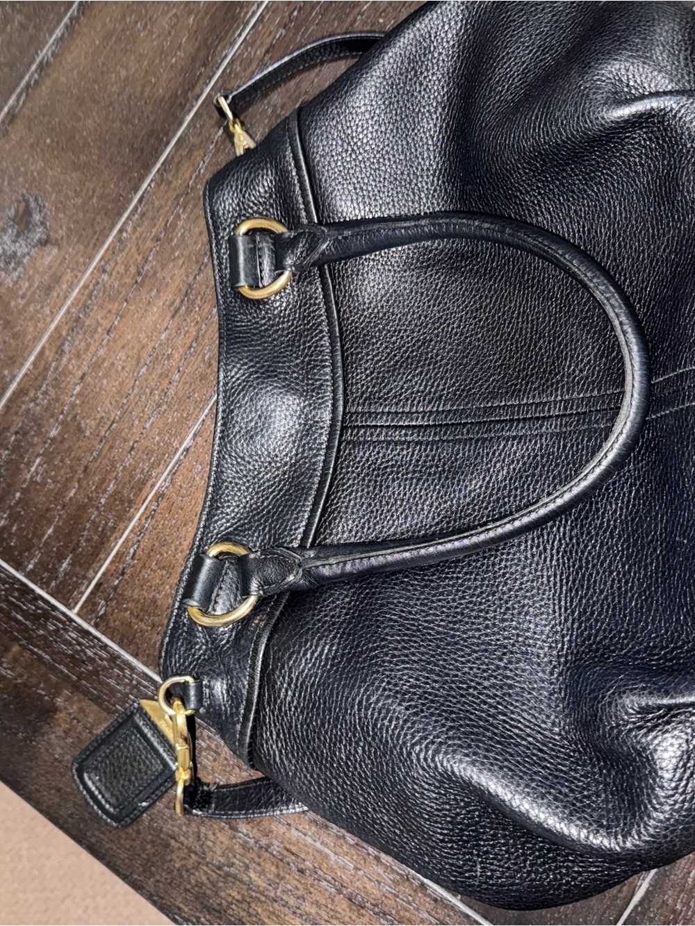 Prada Vitello Daino Leather Black Vitello with Gold Hardware - Picture 8 of 12